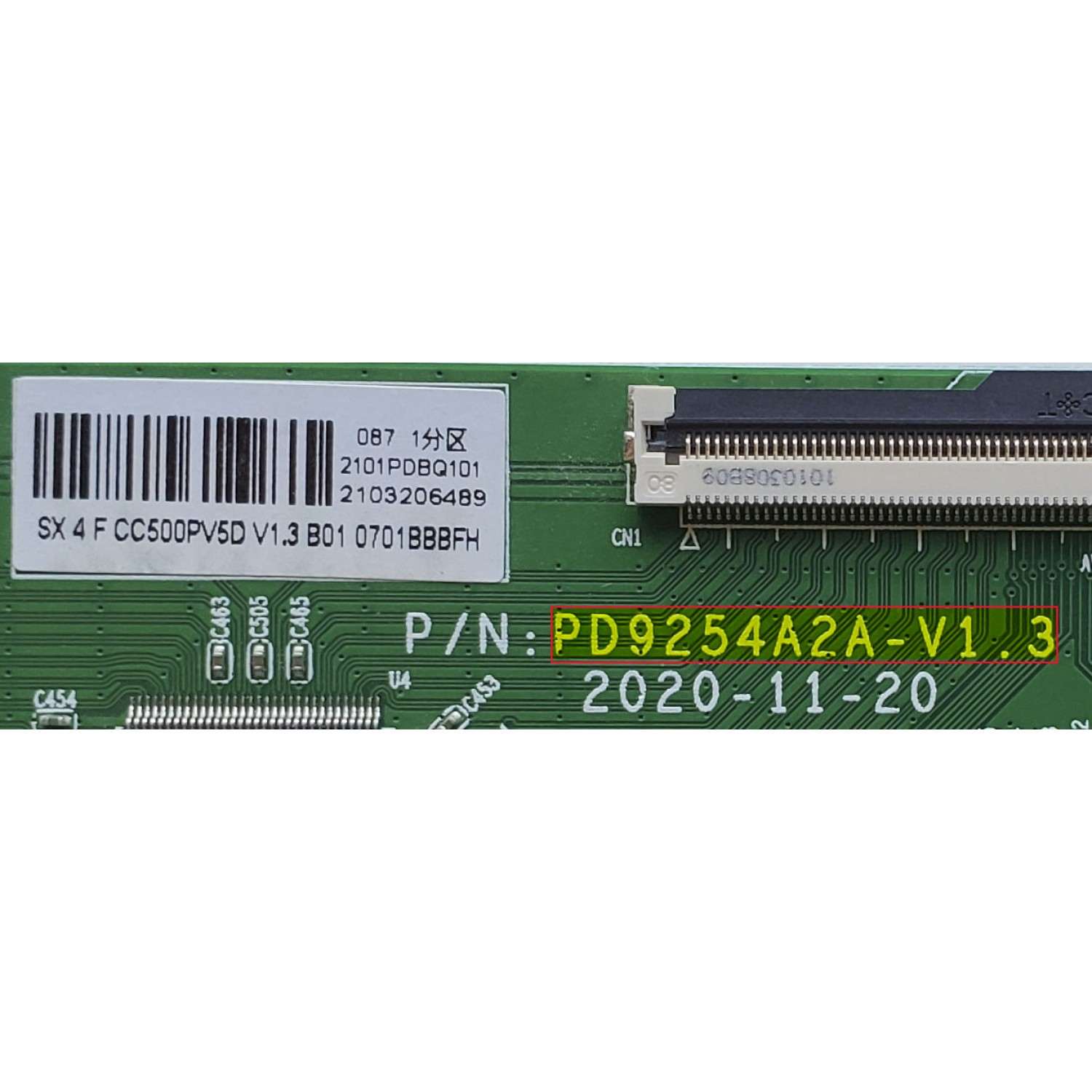 T-CON ORIGINAL PARA TV HKPRO / NUMERO DE PARTE PD9254A2A-V1.3 / 2101PDBQ101 / 2103206489 / CC500PV5D / DISPLAY CC500PV5D / MODELO HKP50UHD2 - Imagen 2